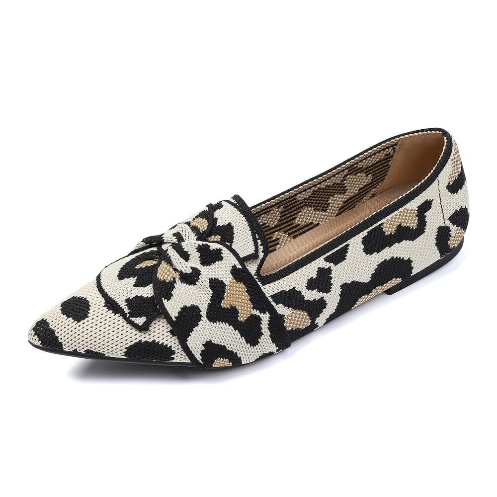 Pointed Toe Ballet Flats with Memory Foam, Comfortable Work Shoes